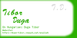 tibor duga business card